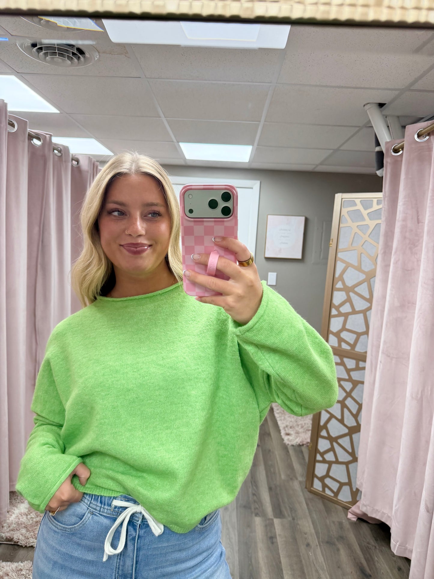 Rolled Neck Pullover Top