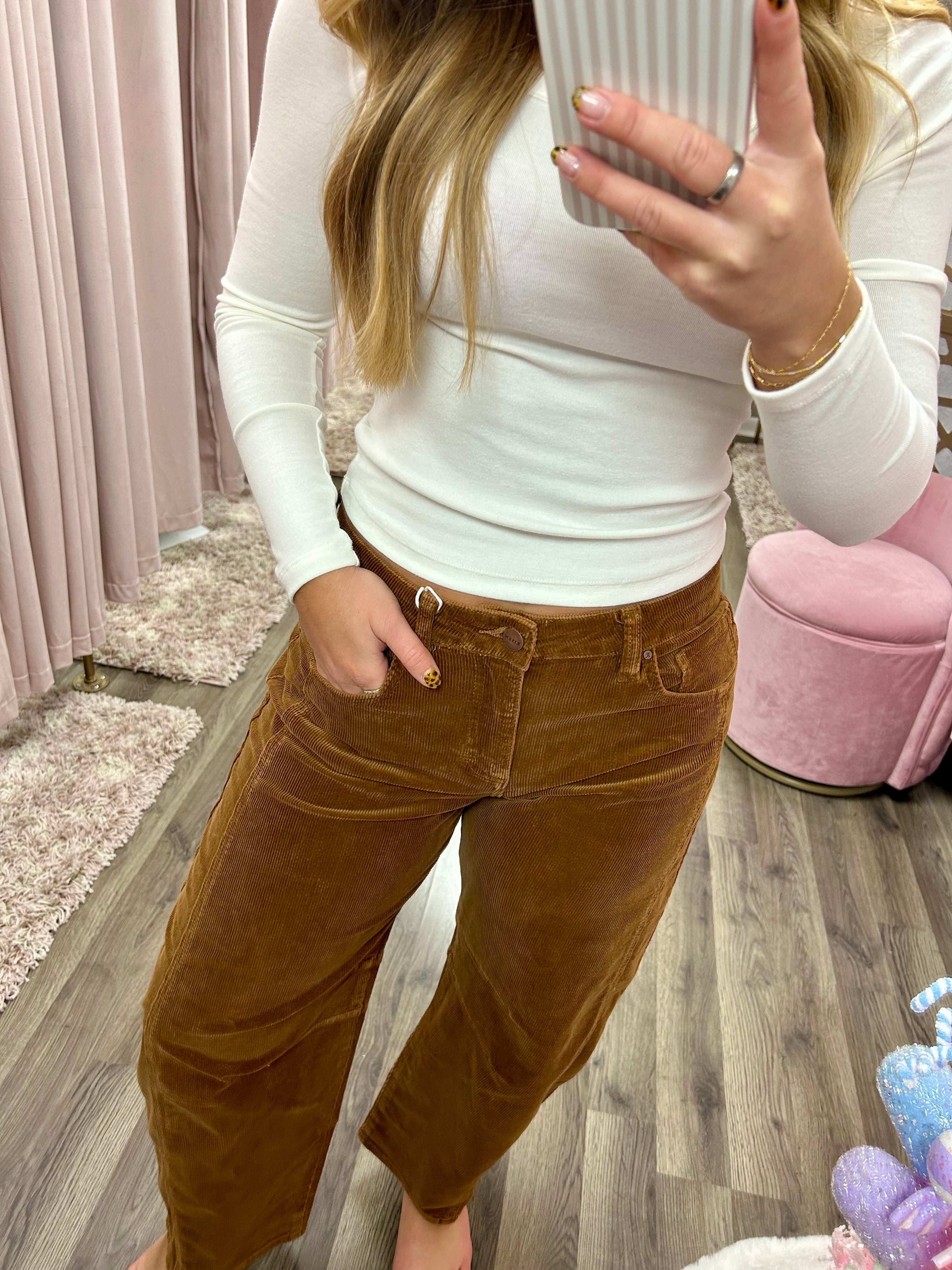 Risen Slouch Corduroy Barrel Pants