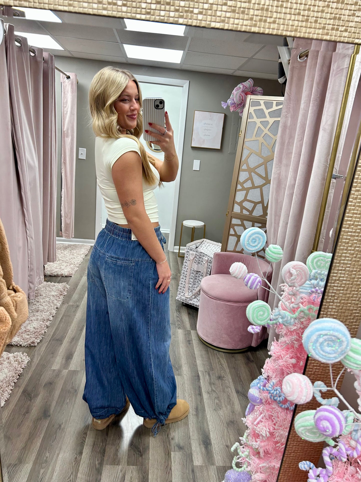 Wide Leg Tie Waist Pant