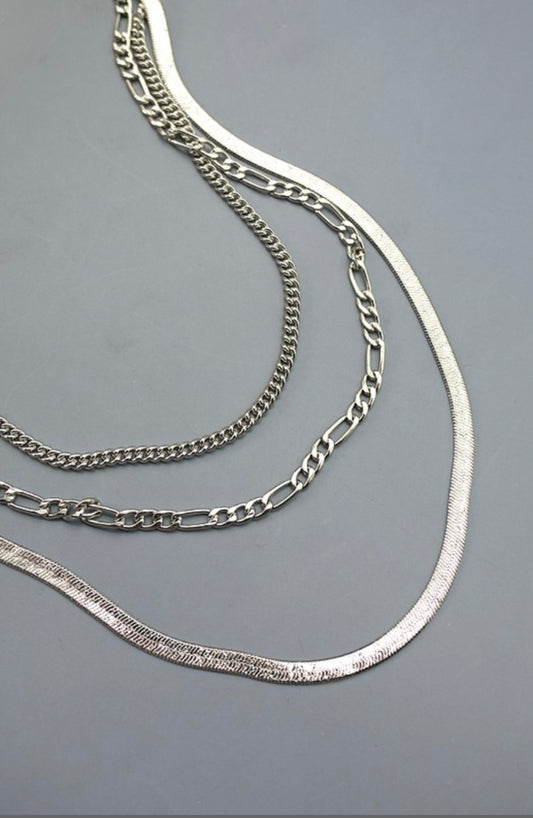 Multi Herringbone Layer Necklace