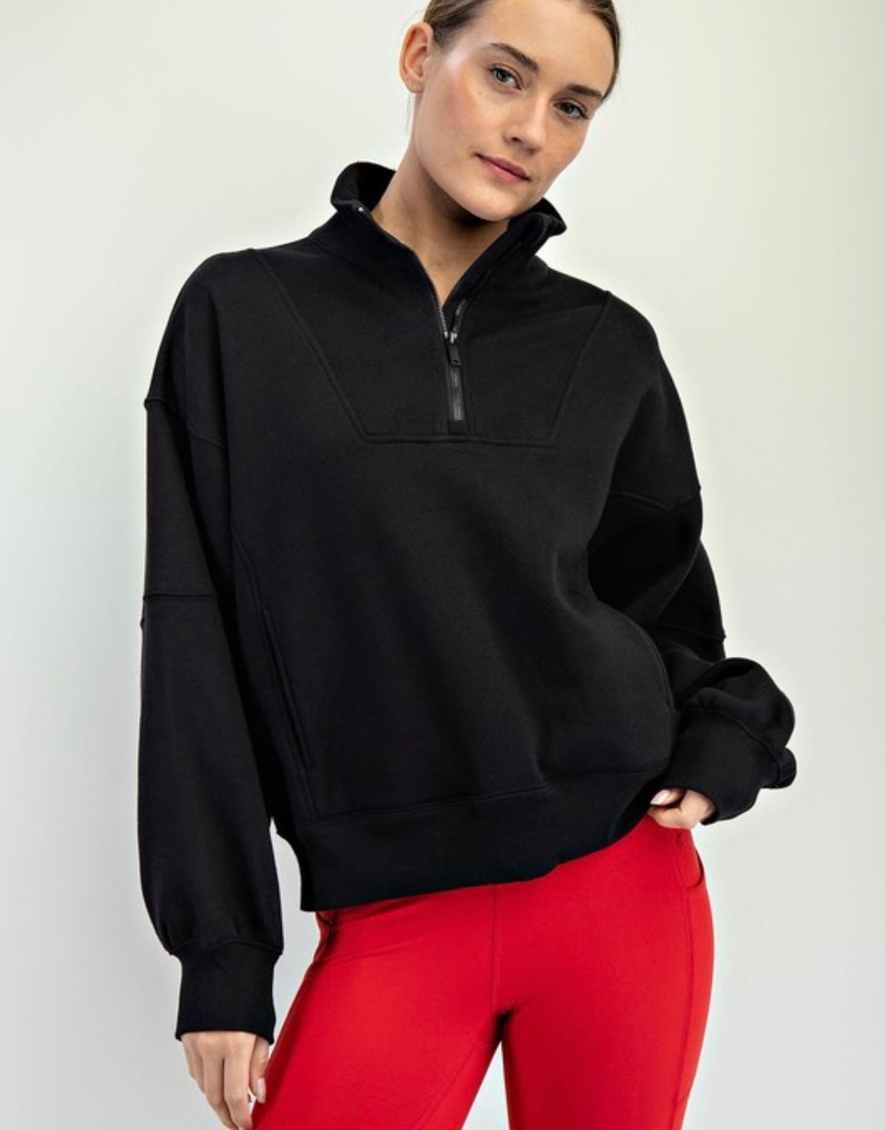 Plus Fleece Quarter Zip Top