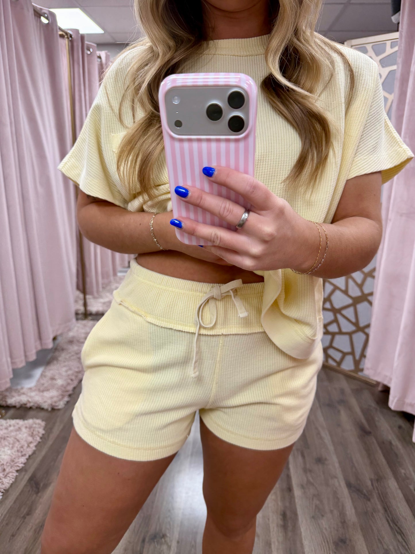Waffle Honey Comb Short Pants
