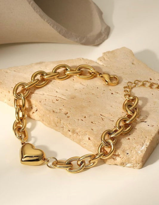 Chunky Heart Bracelet