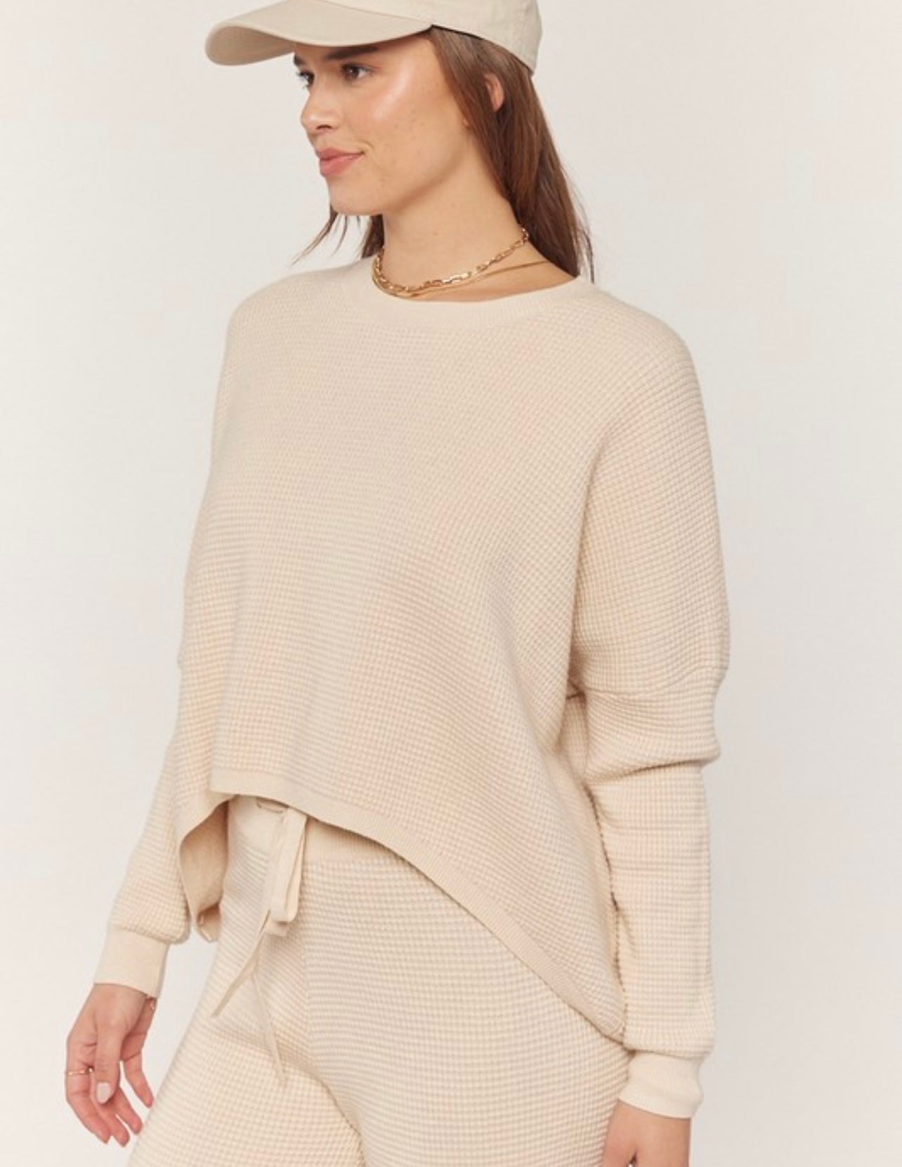 Waffle Textured Sweater