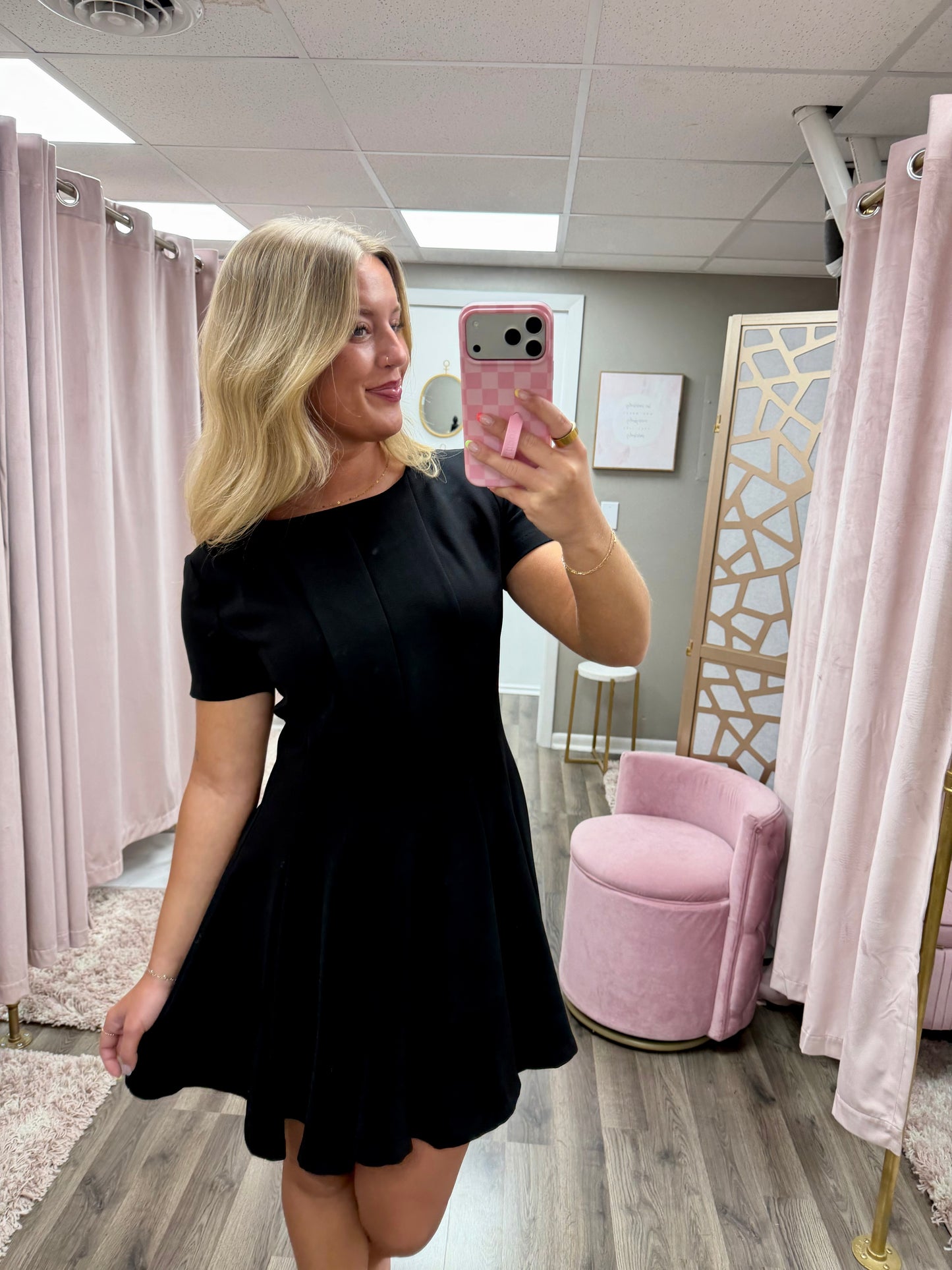 Round Neck Short Sleeve Dress