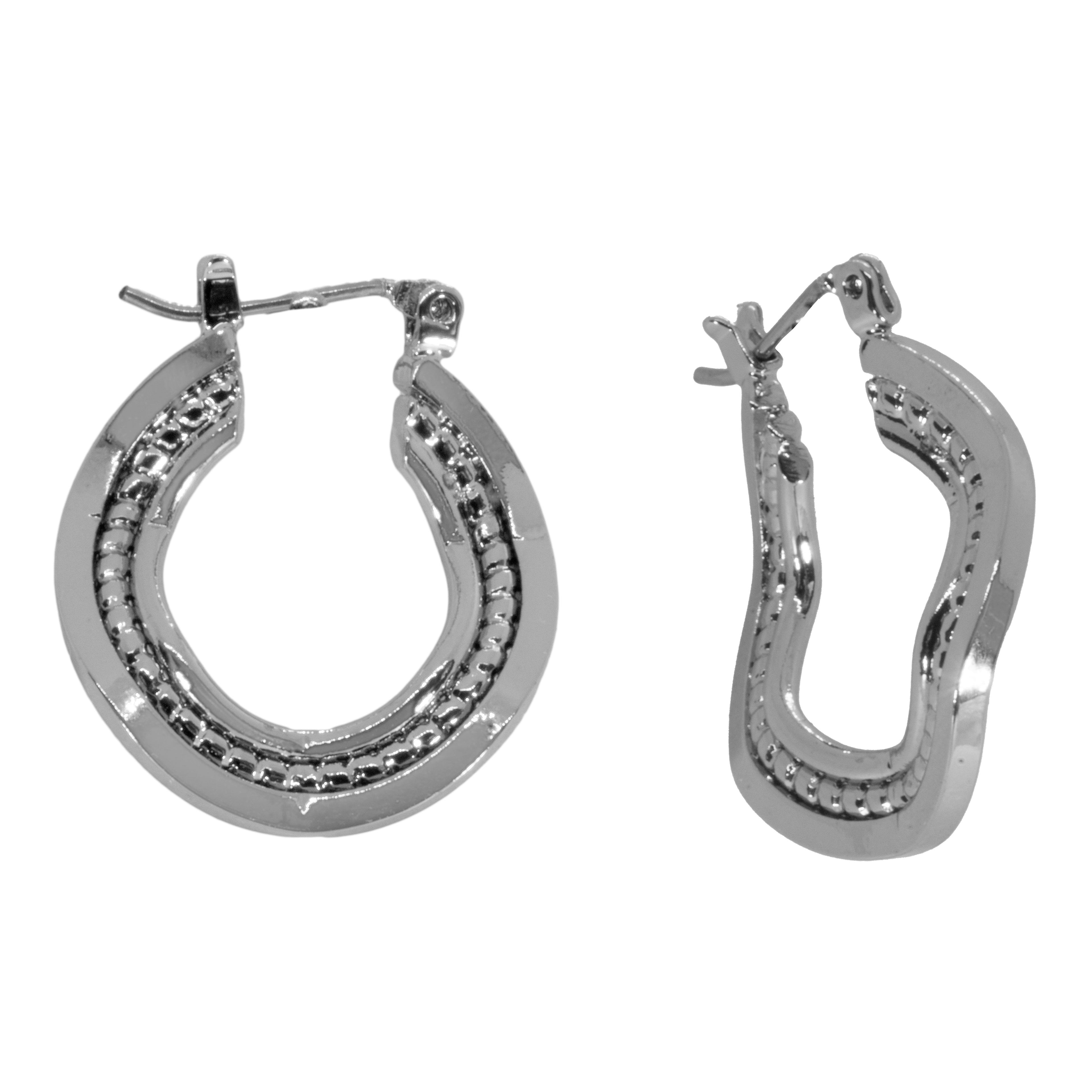 Wavy Hoop Earring