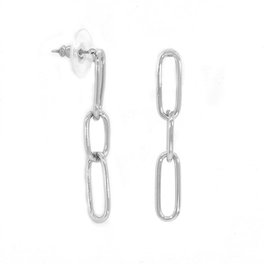 Triple Paper Clip Earring
