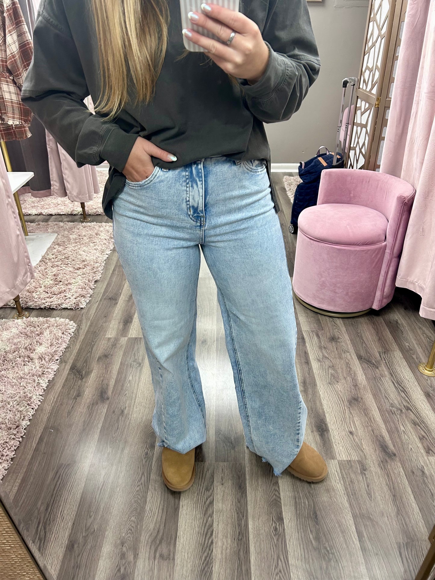 Bayeas High Rise Wide Leg Jean