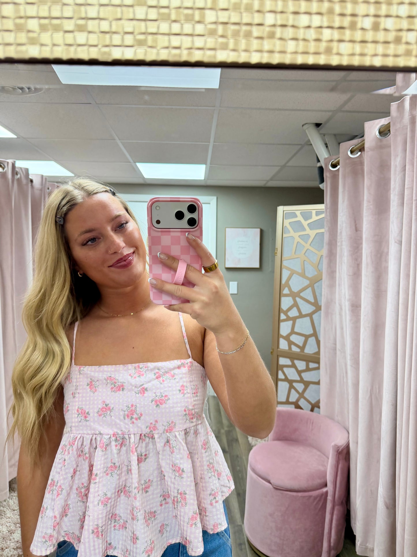 Seersucker Babydoll Top