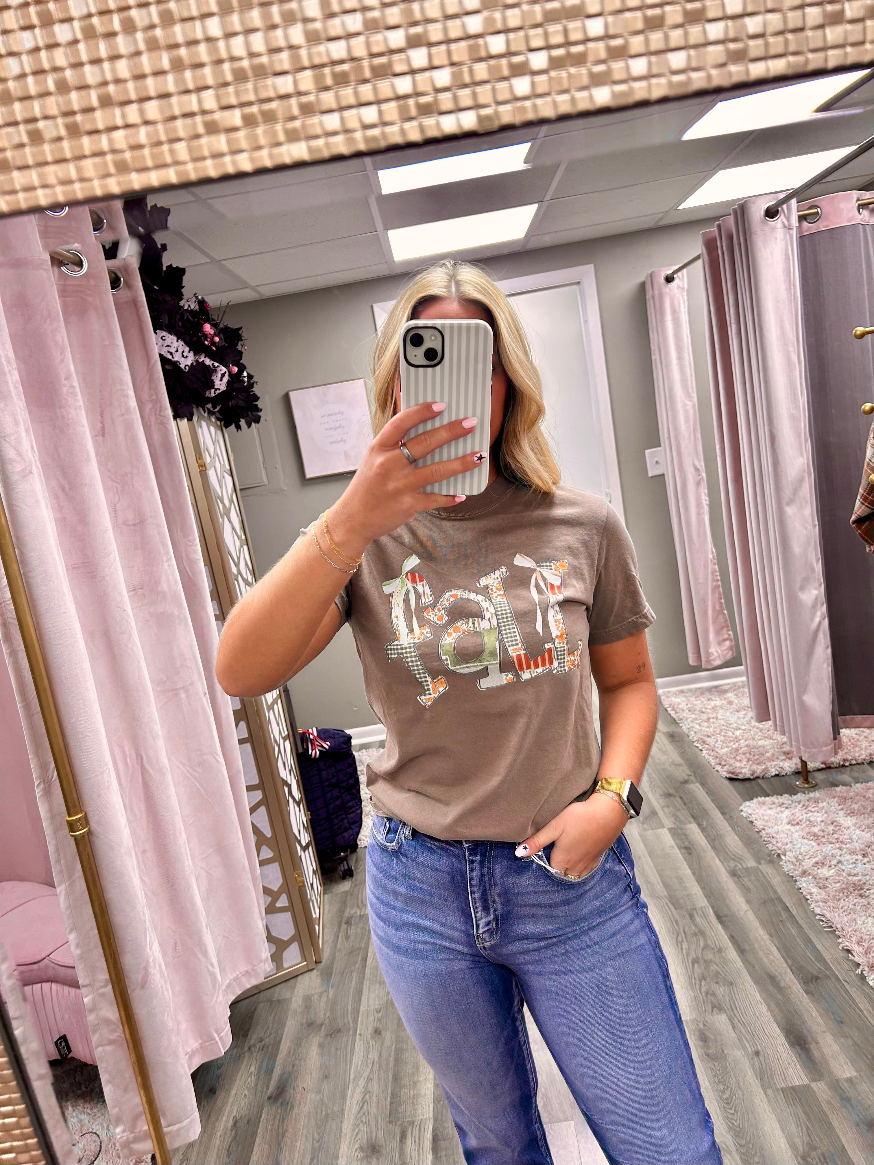 Fall Patchwork Graphic Tee