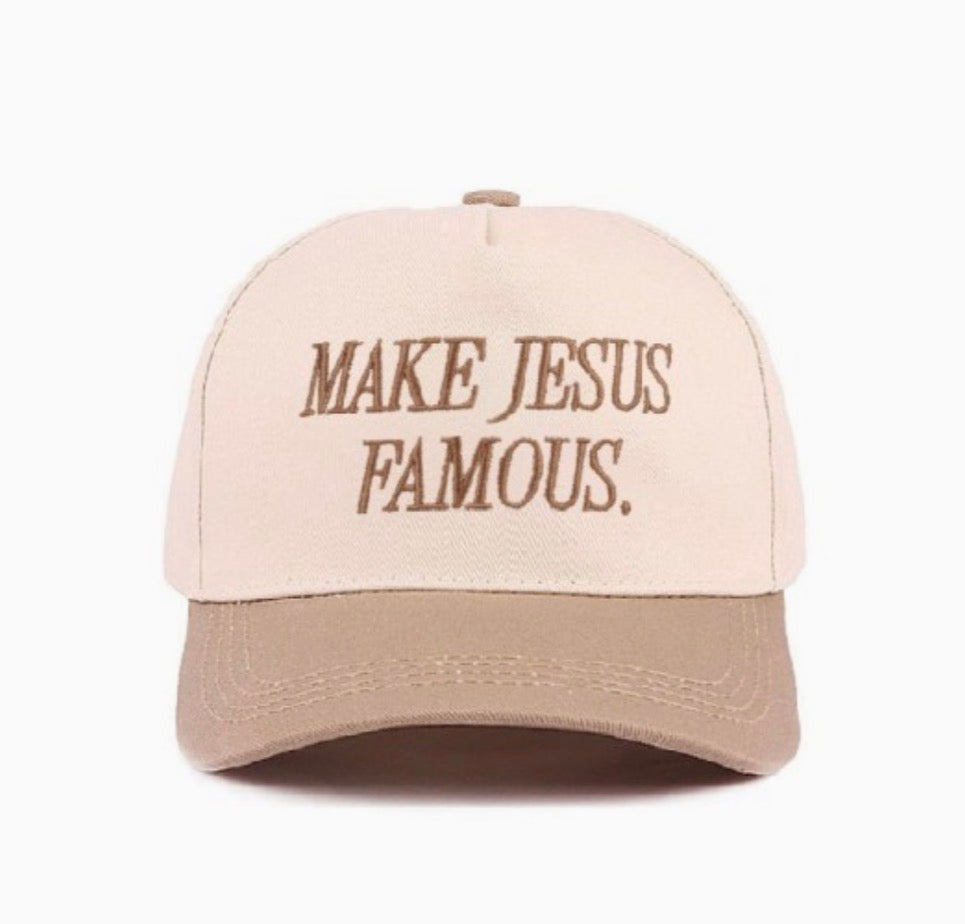 ‘Make Jesus Famous’ Two Tone Hat