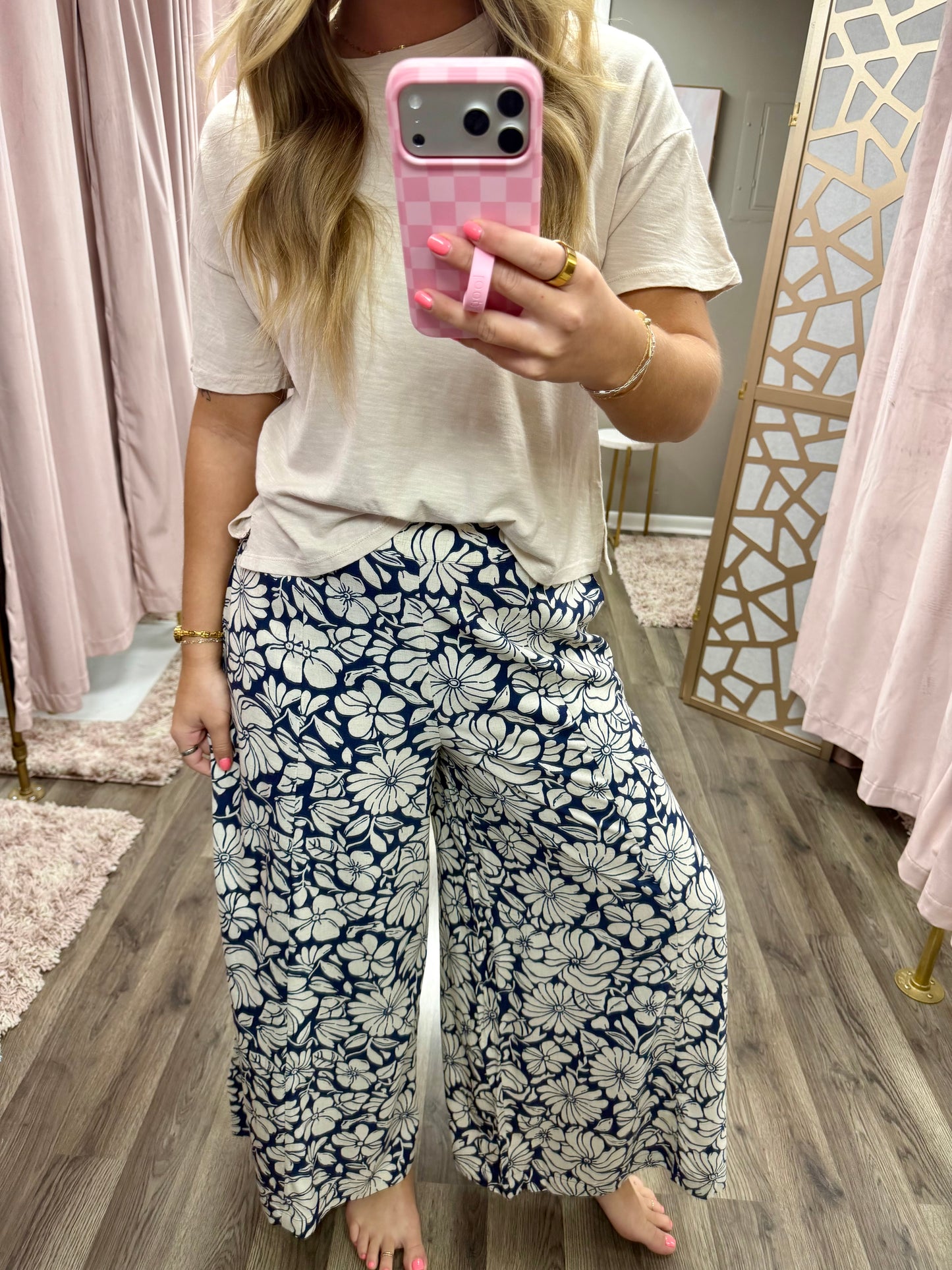 Bloom Wide Leg Elastic Waist Pant
