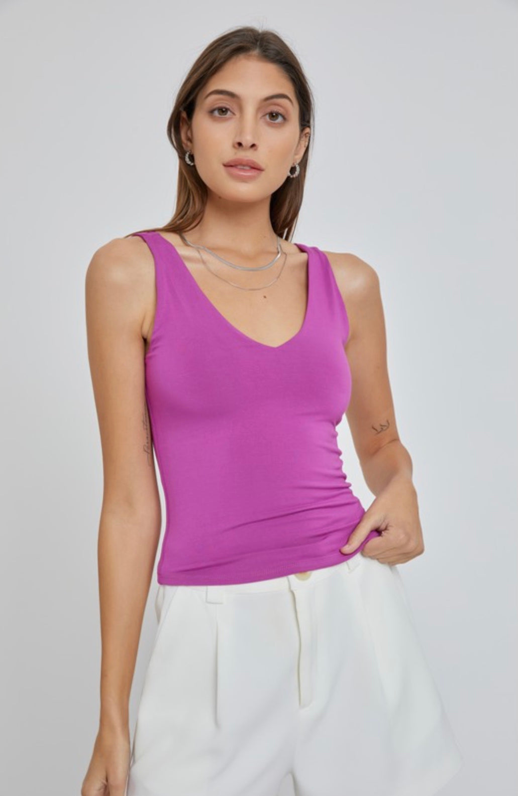 Butter V Neck Tank