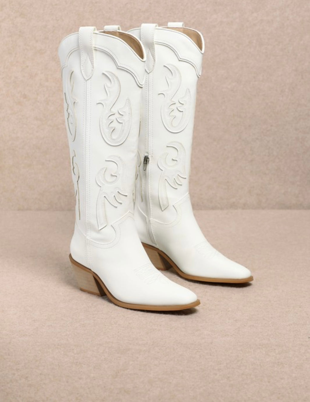 White Authentic Western Boots