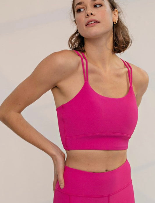 Nylon Rib Sports Bra