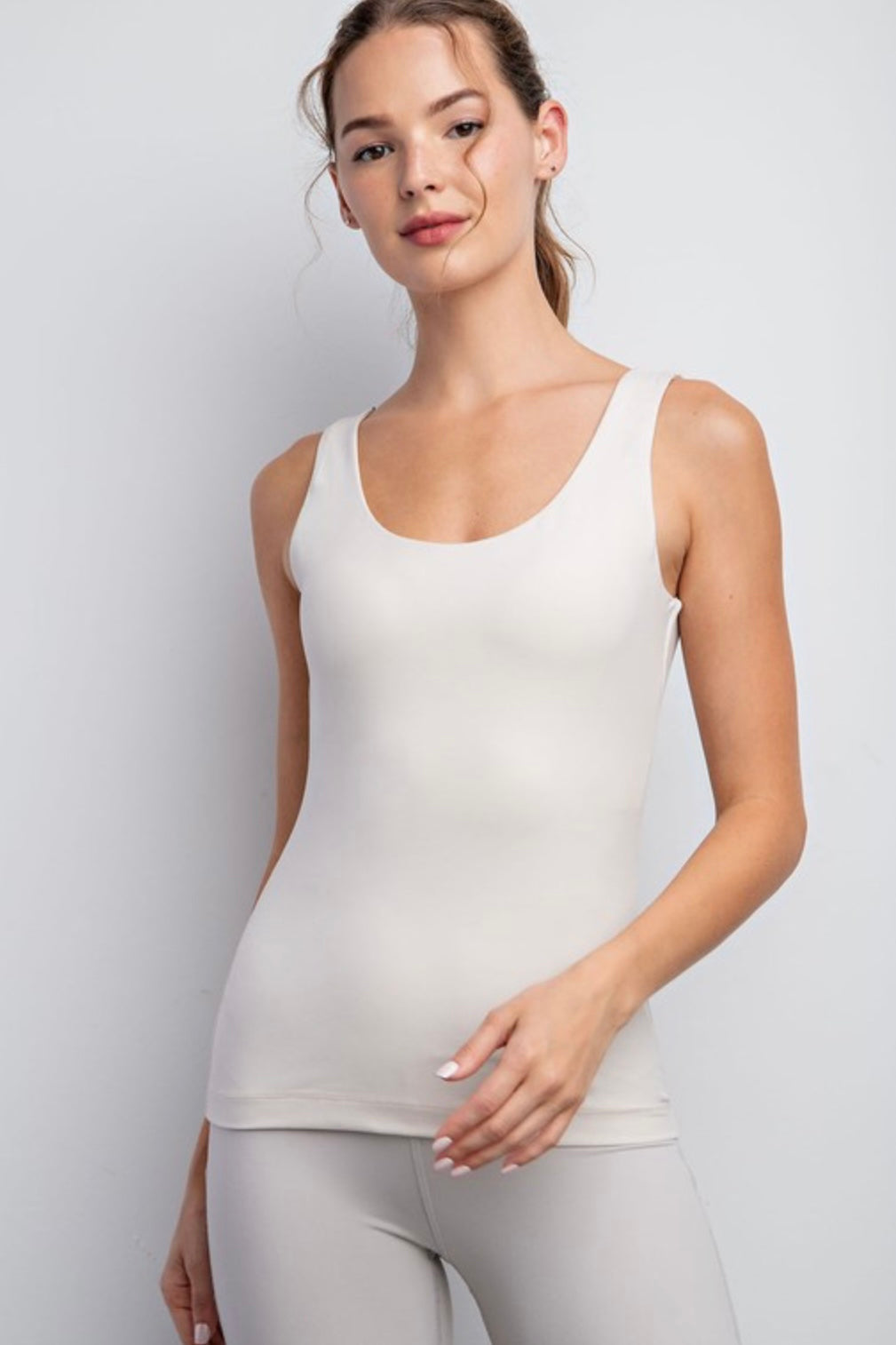 Plus Butter Sleeveless Round Tank