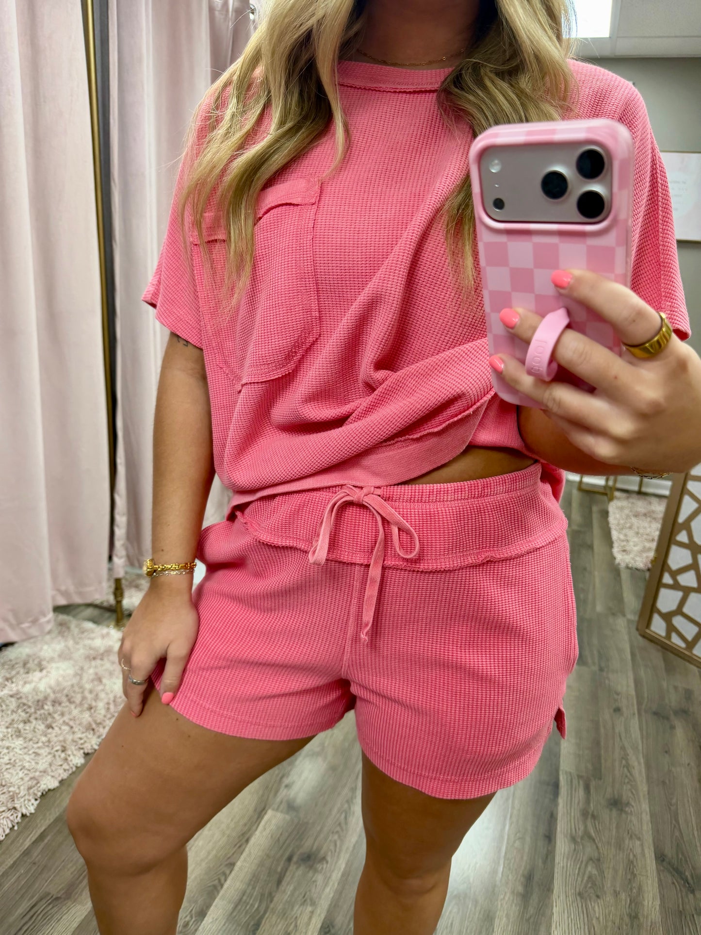 Waffle Honey Comb Short Pants