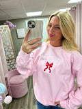 Merry Bow Embroidered Crewneck