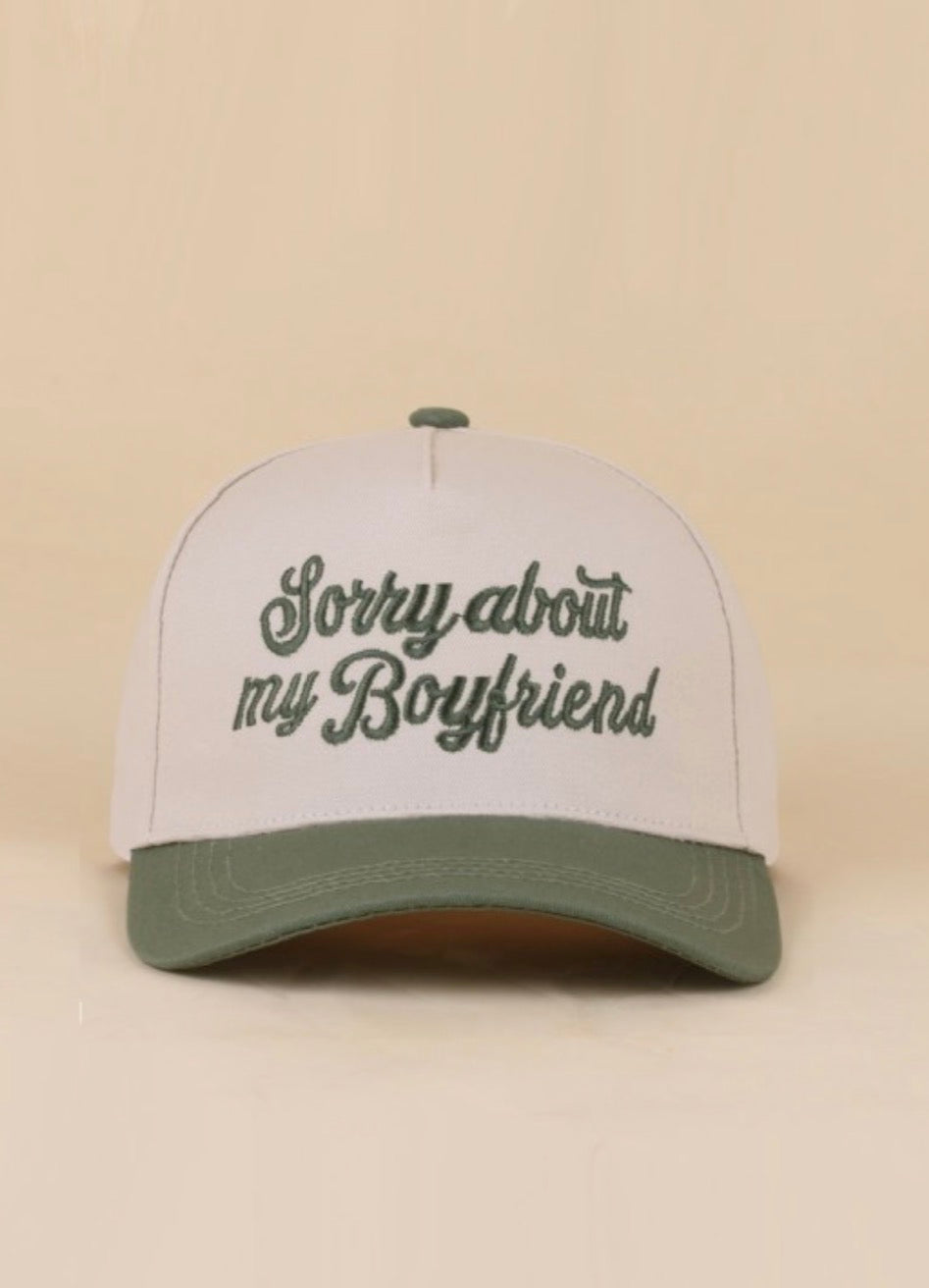 Sorry About My Boyfriend Two Tone Hat
