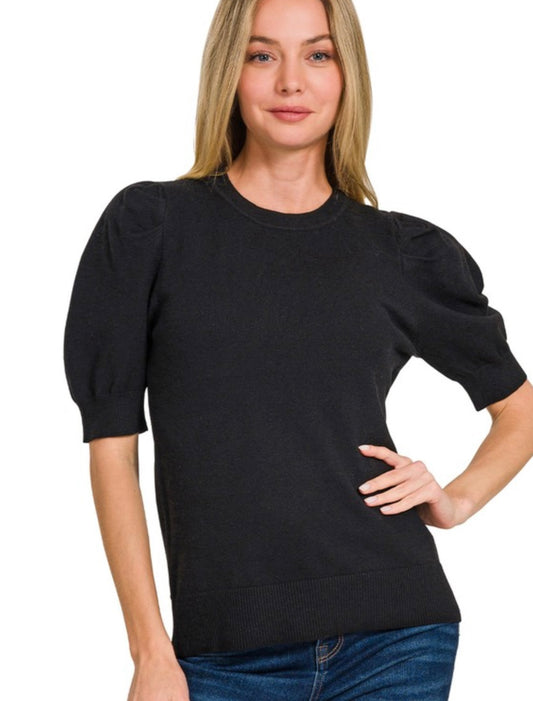 Puff Short Sleeve Sweater