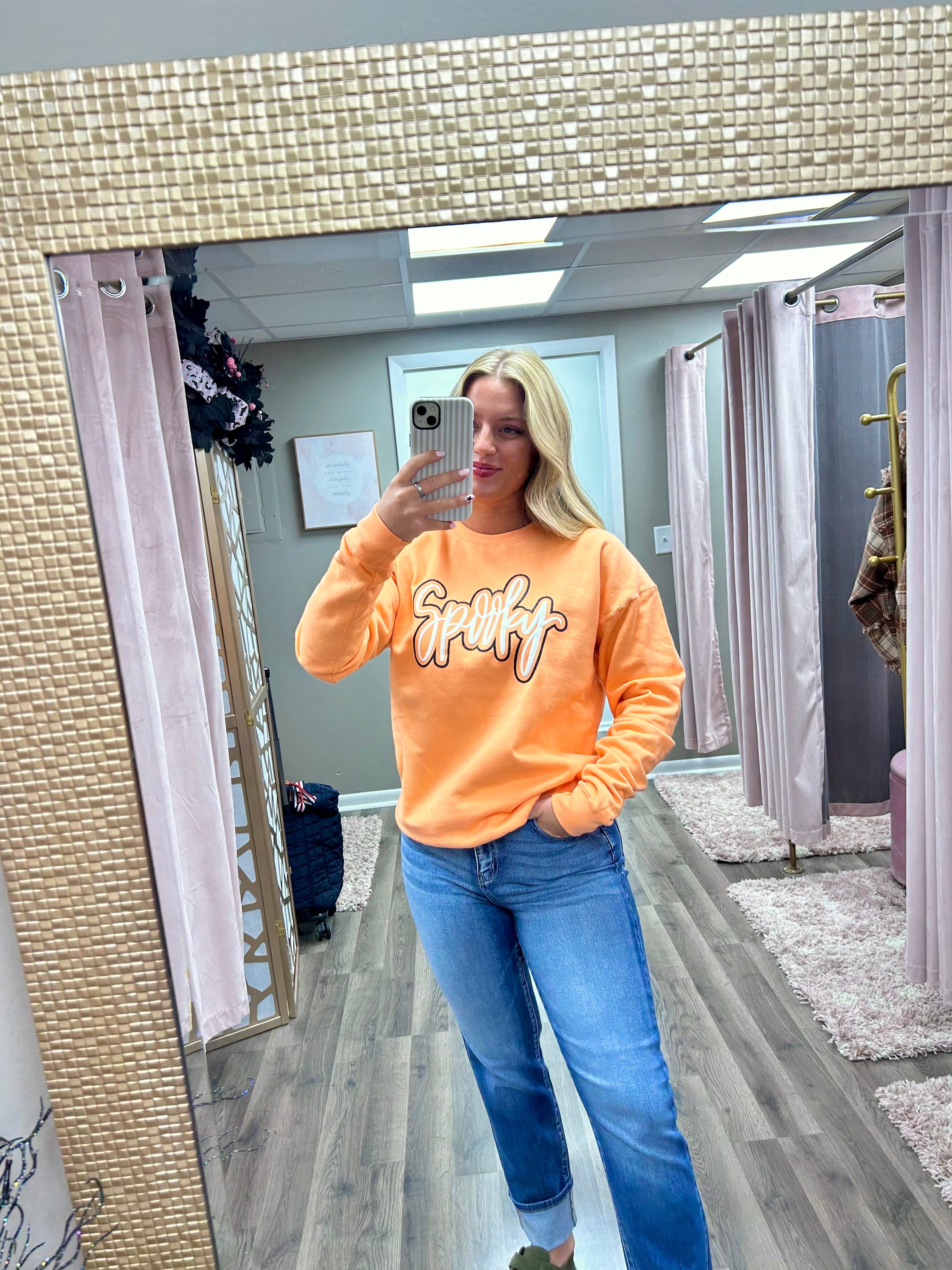 Spooky Puff Glitter Crewneck
