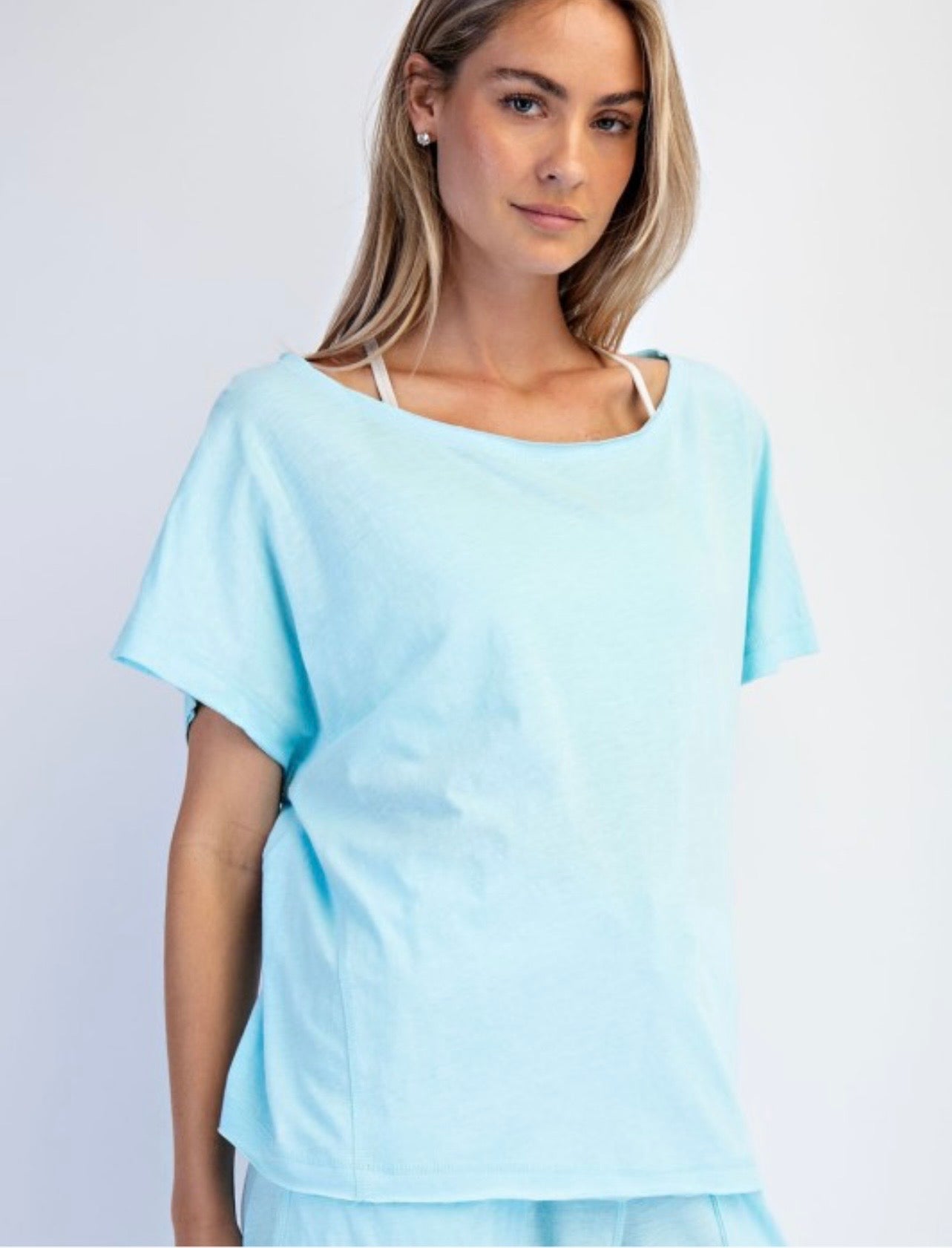 Cotton Off the Shoulder Slub Top
