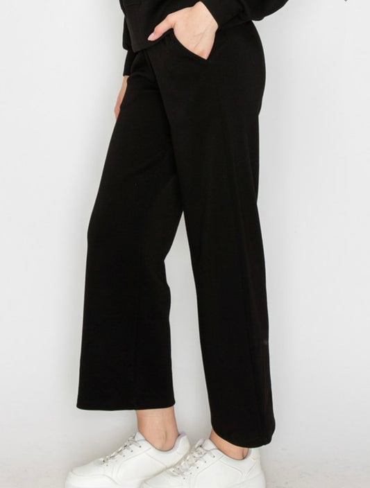 High Rise Cropped Straight Pant