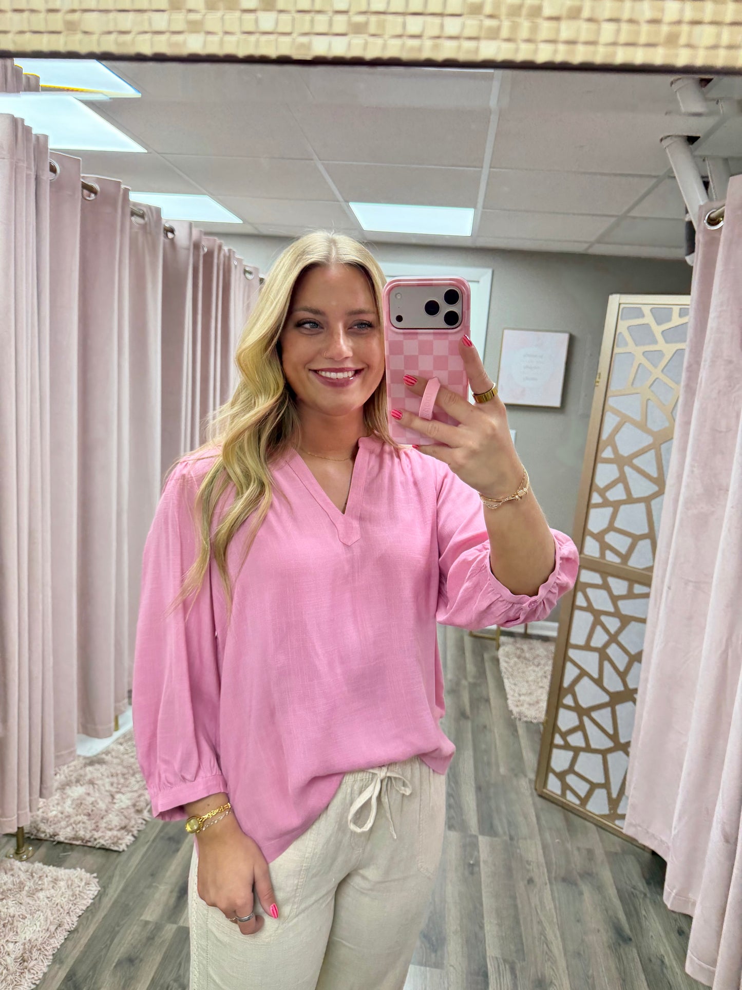 Breezy Henley Woven Top