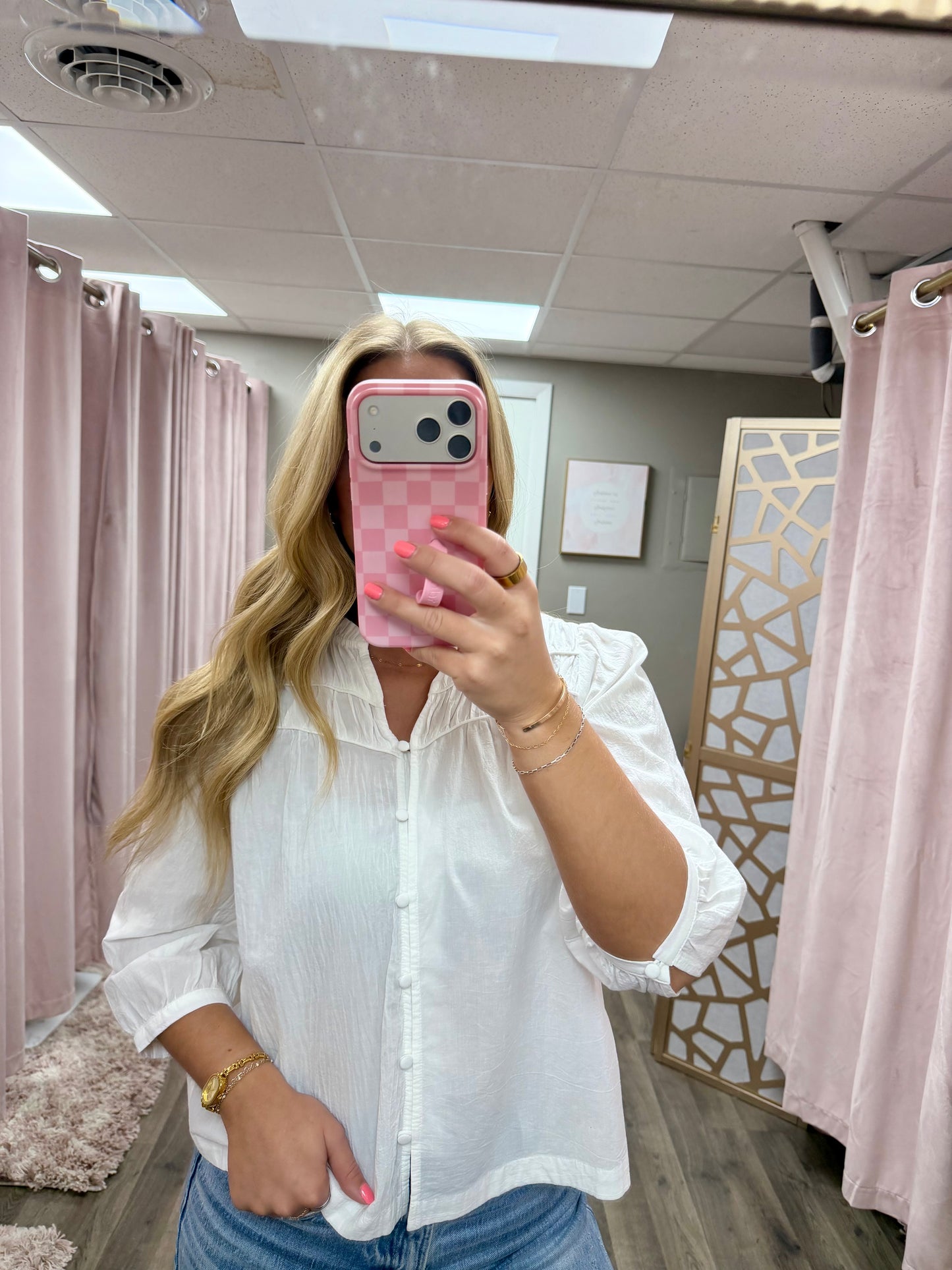 Button Up Flowy Blouse