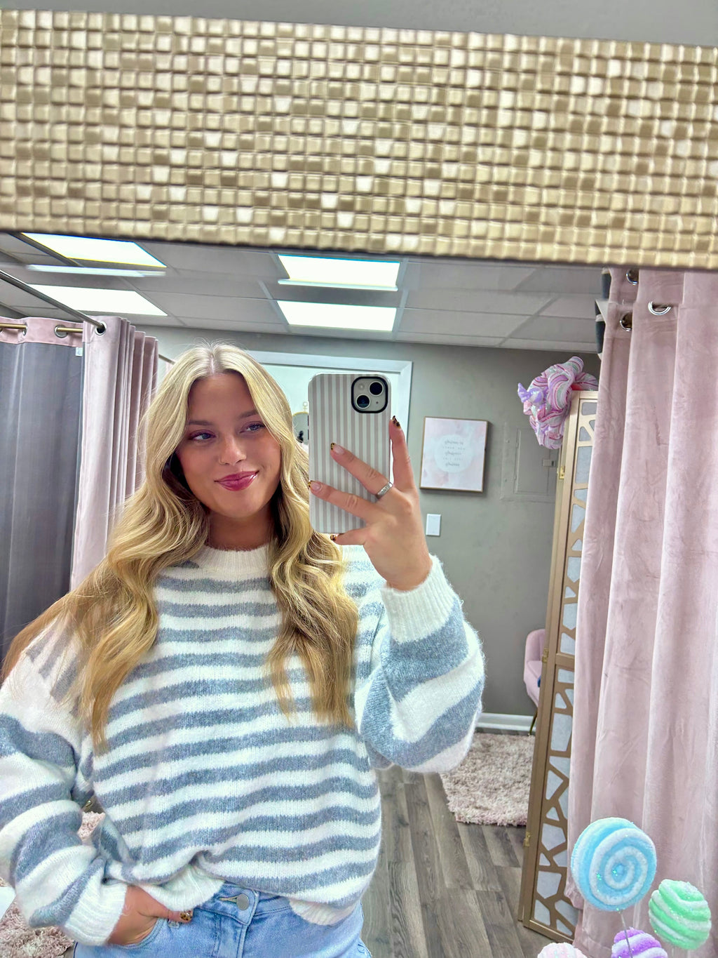 Mixed Stripe Comfy Sweater