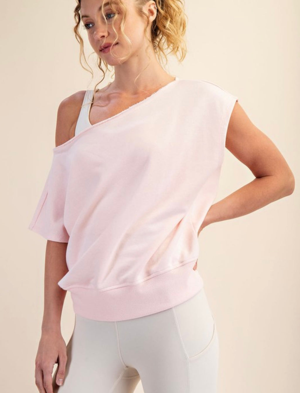 Terry Off The Shoulder Top