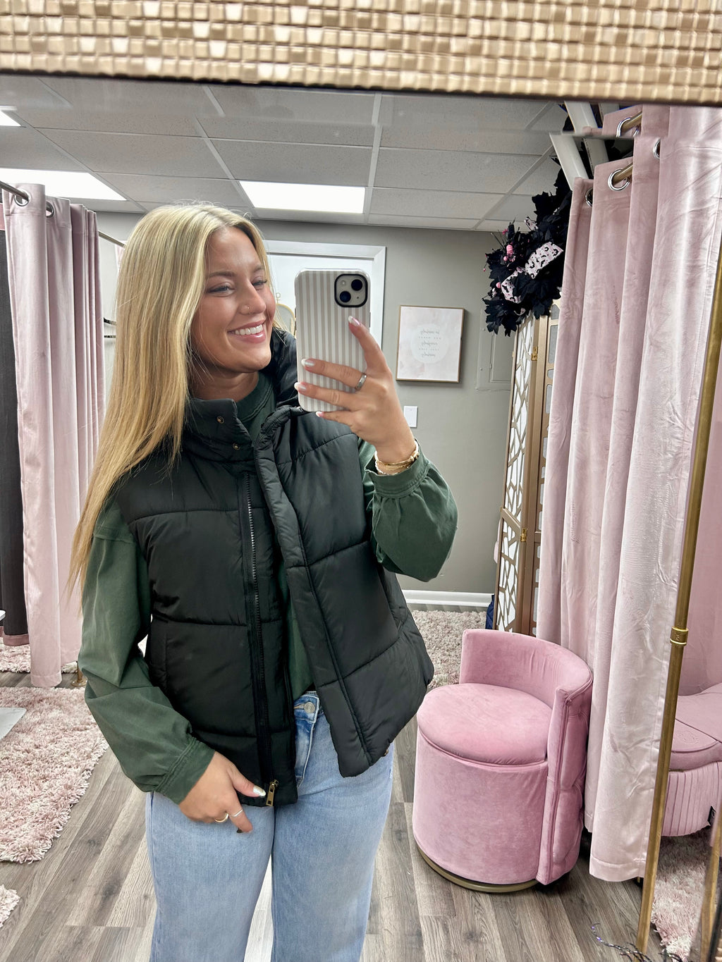 High Neck Puffer Vest