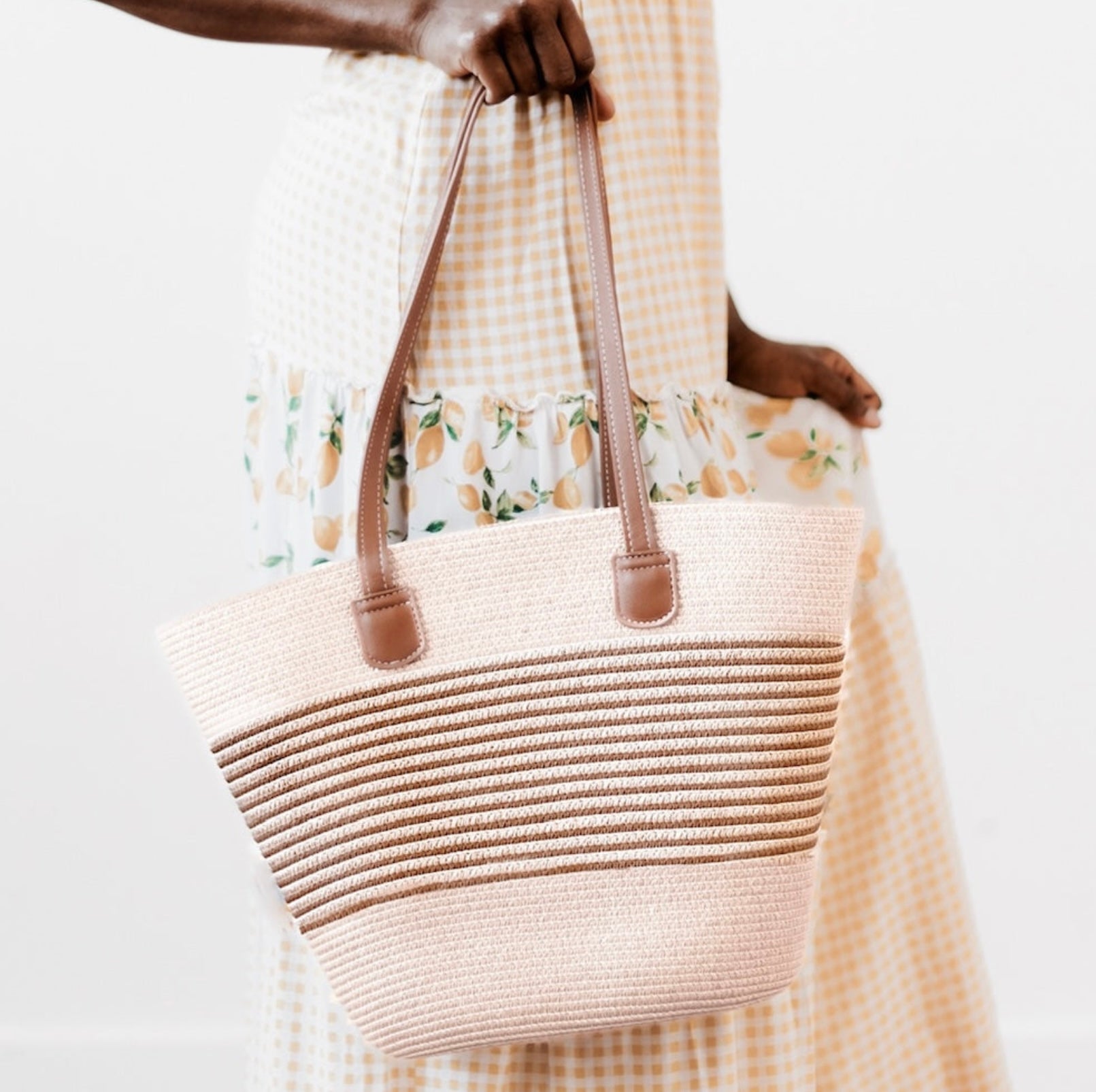 PS Tote Straw Beach Bag