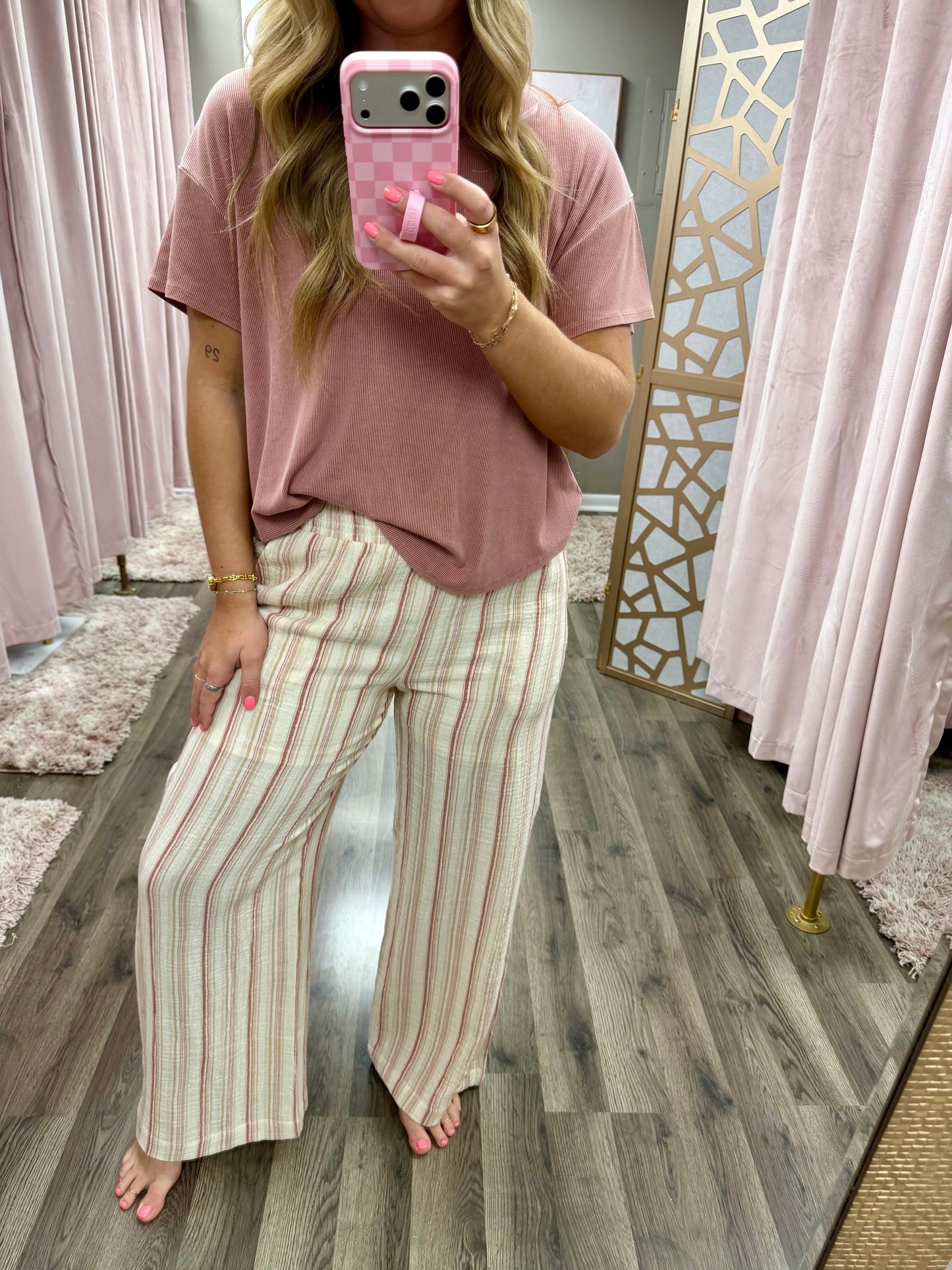 Double Gauze Wide Leg Pant