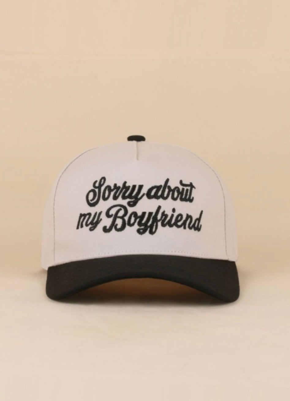 Sorry About My Boyfriend Two Tone Hat