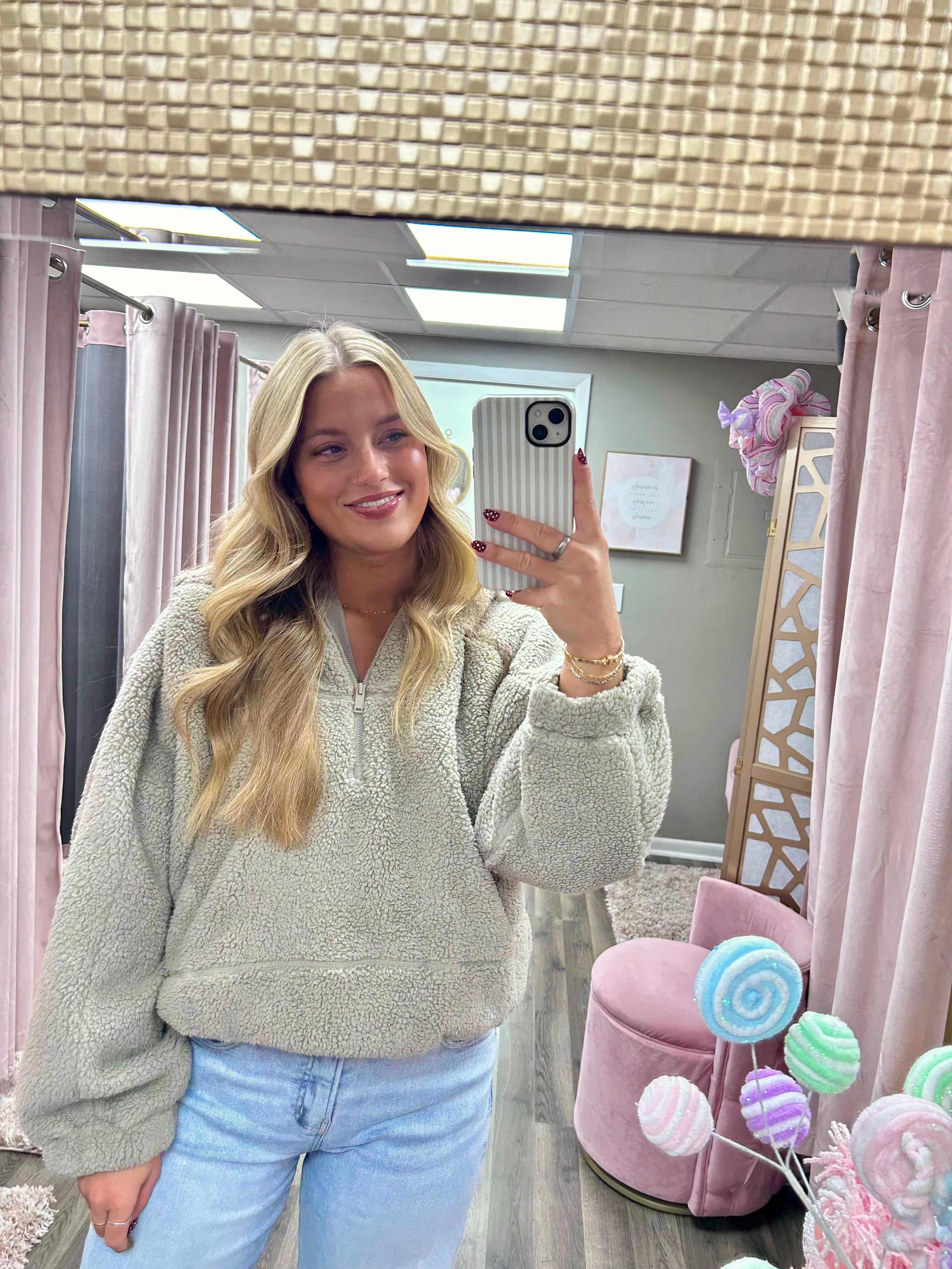 Sherpa Quarter Zip Hoodie