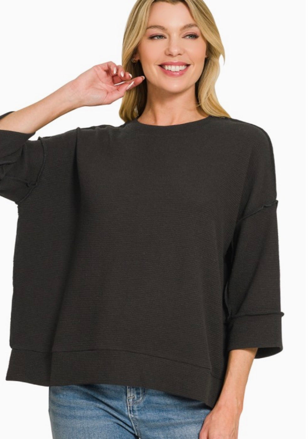 Double Knit 3/4 Sleeve Top