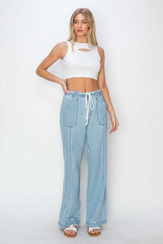 Risen High Rise Wide Leg Jean