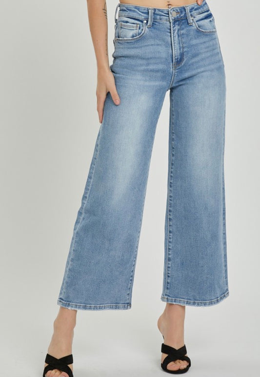 Risen High Rise Wide Crop Jean