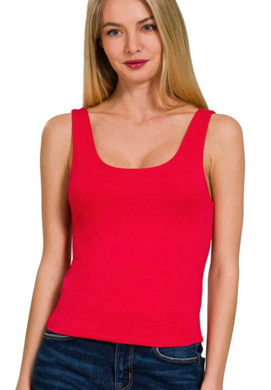 Double Layer Round Neck Tank