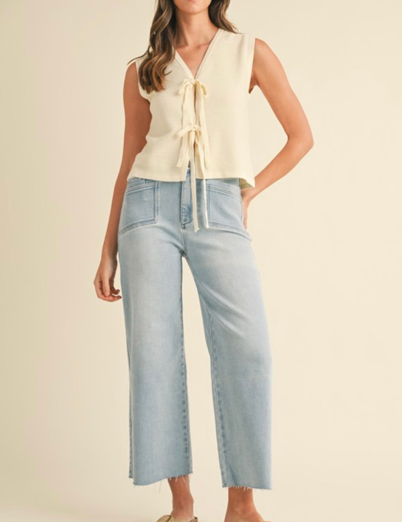 High Rise Comfort Stretch Wide Denim