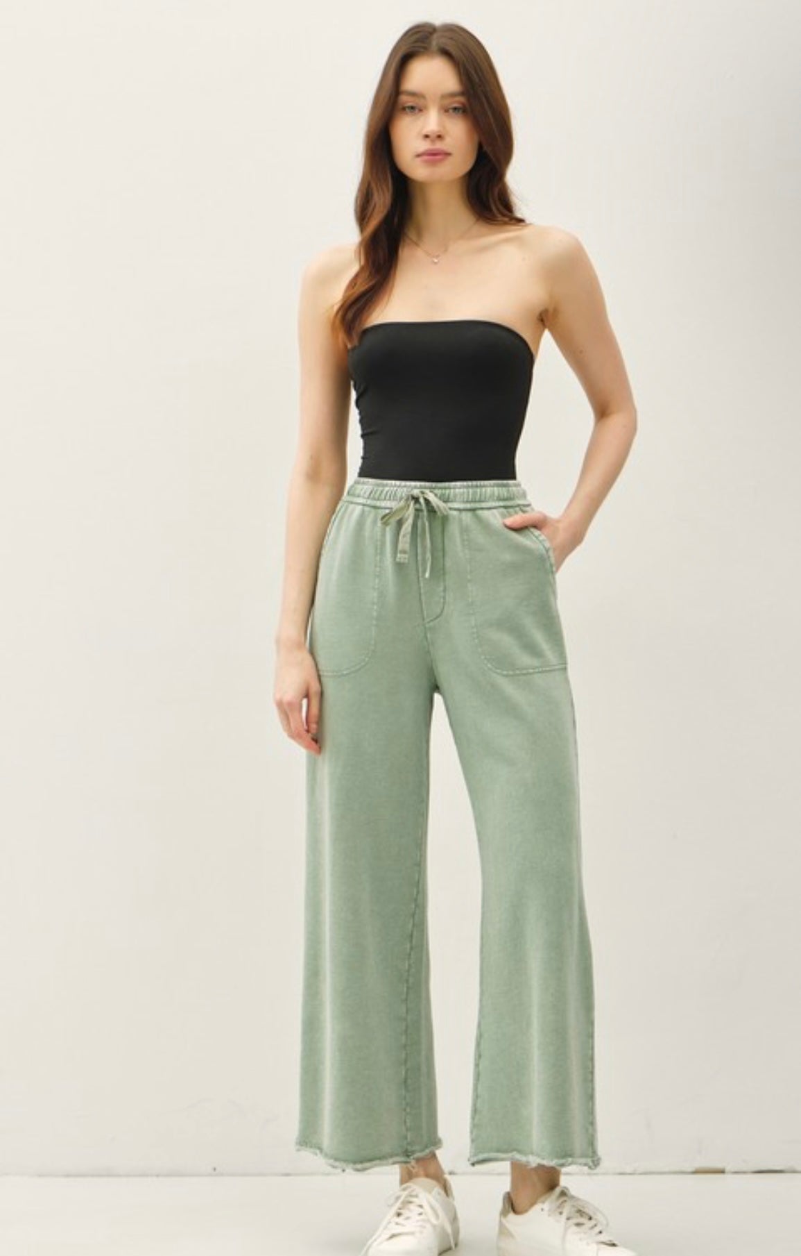 Cotton Wide Leg Pant