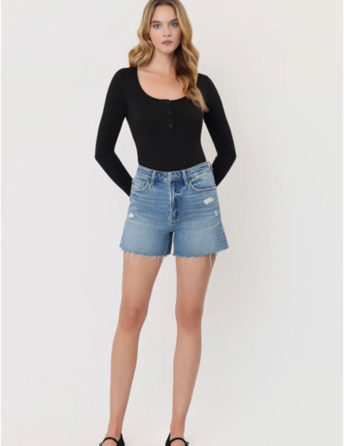 Vervet Super High Rise A Line Short