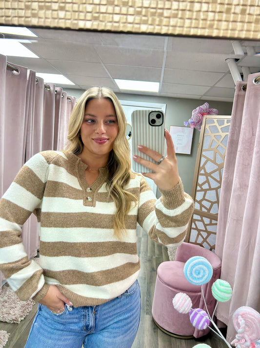 Striped Soft Puff Sweater