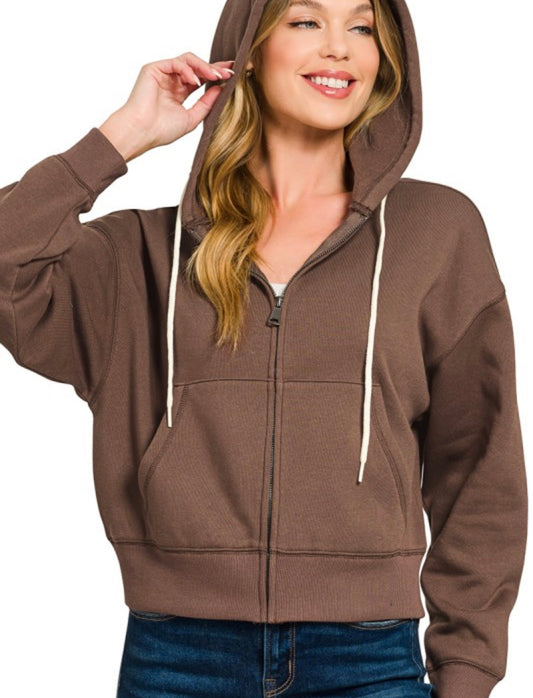 Fleece Zip Up Hoodie