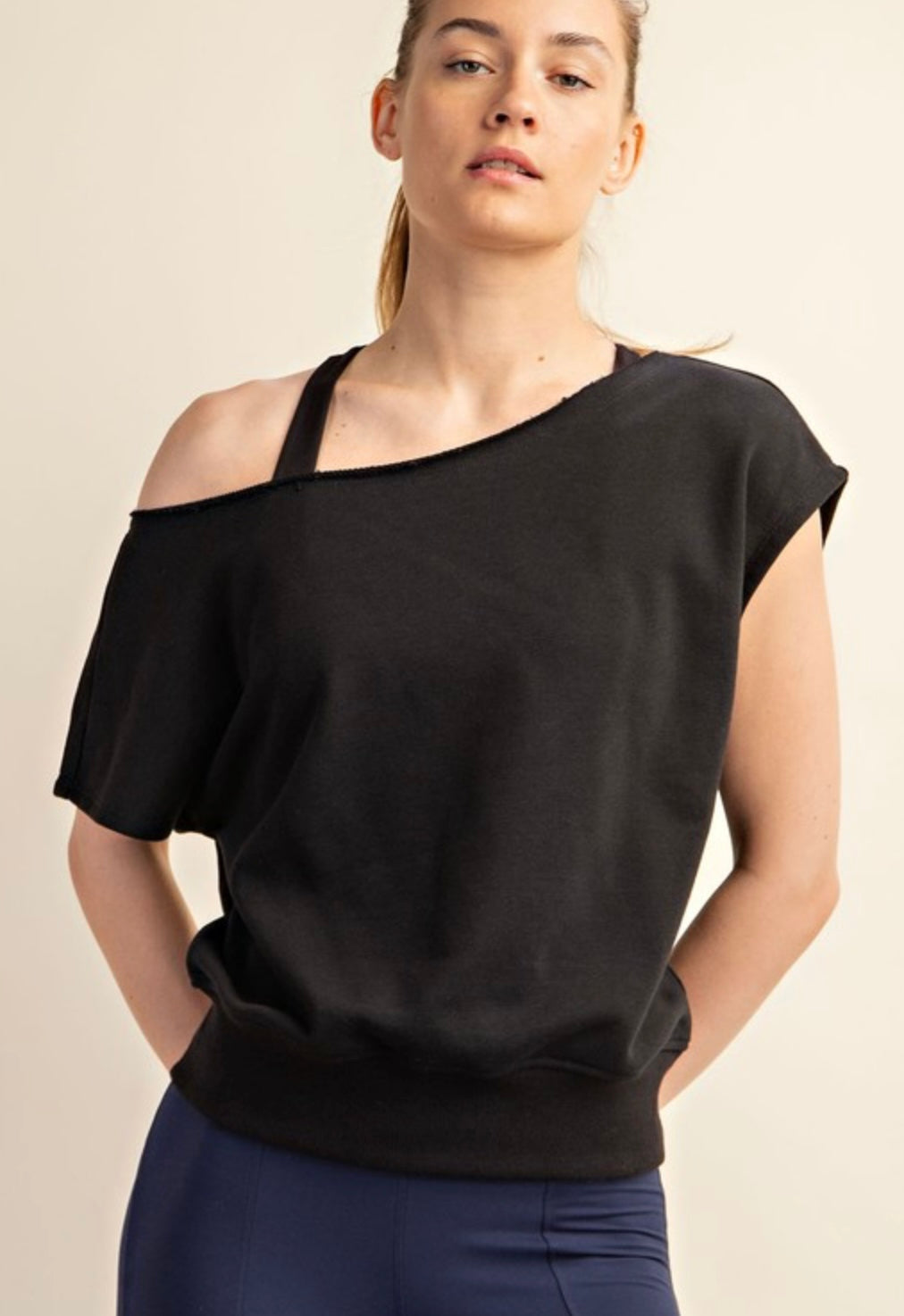 Terry Off Shoulder Top