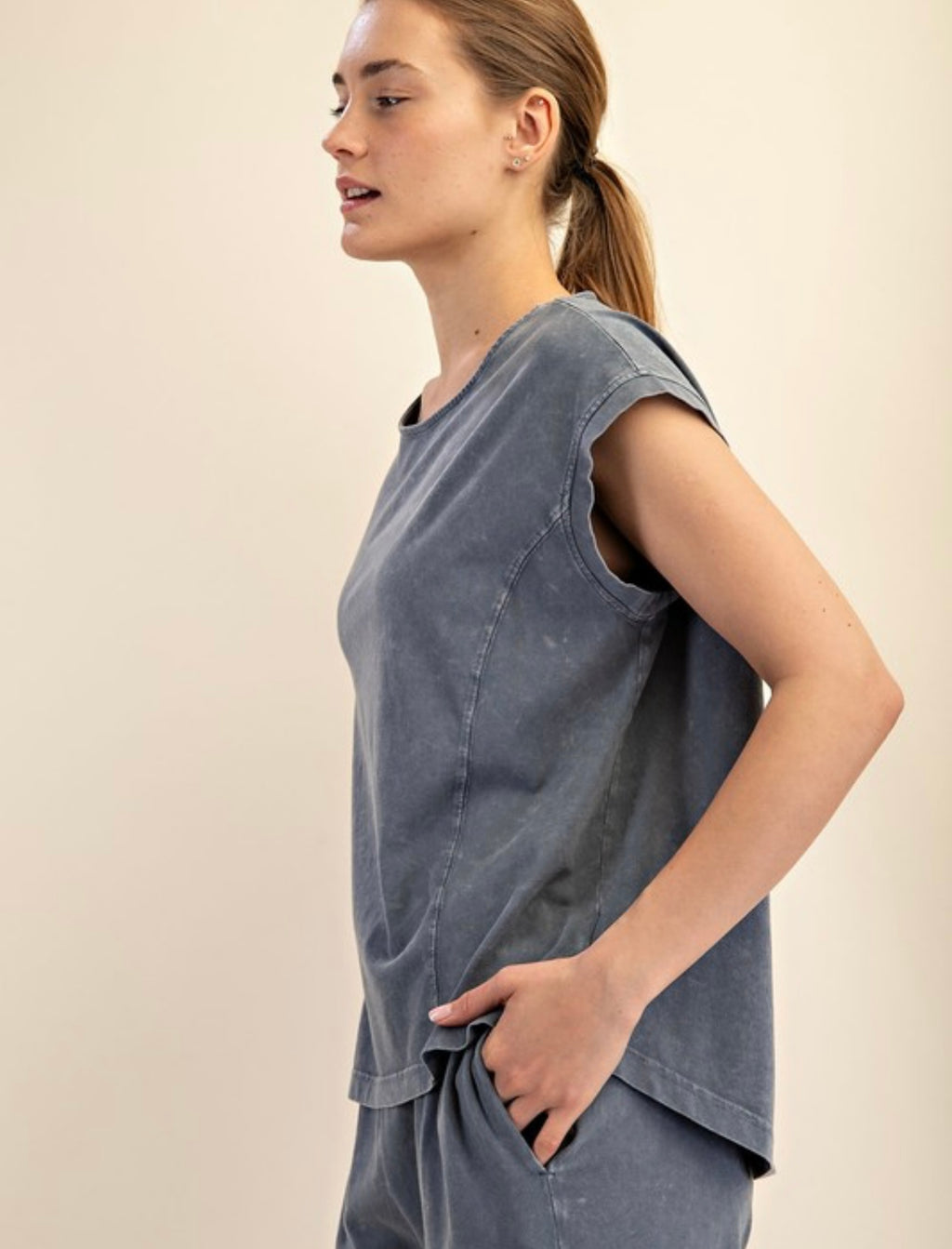 Washed Cotton Relax Top