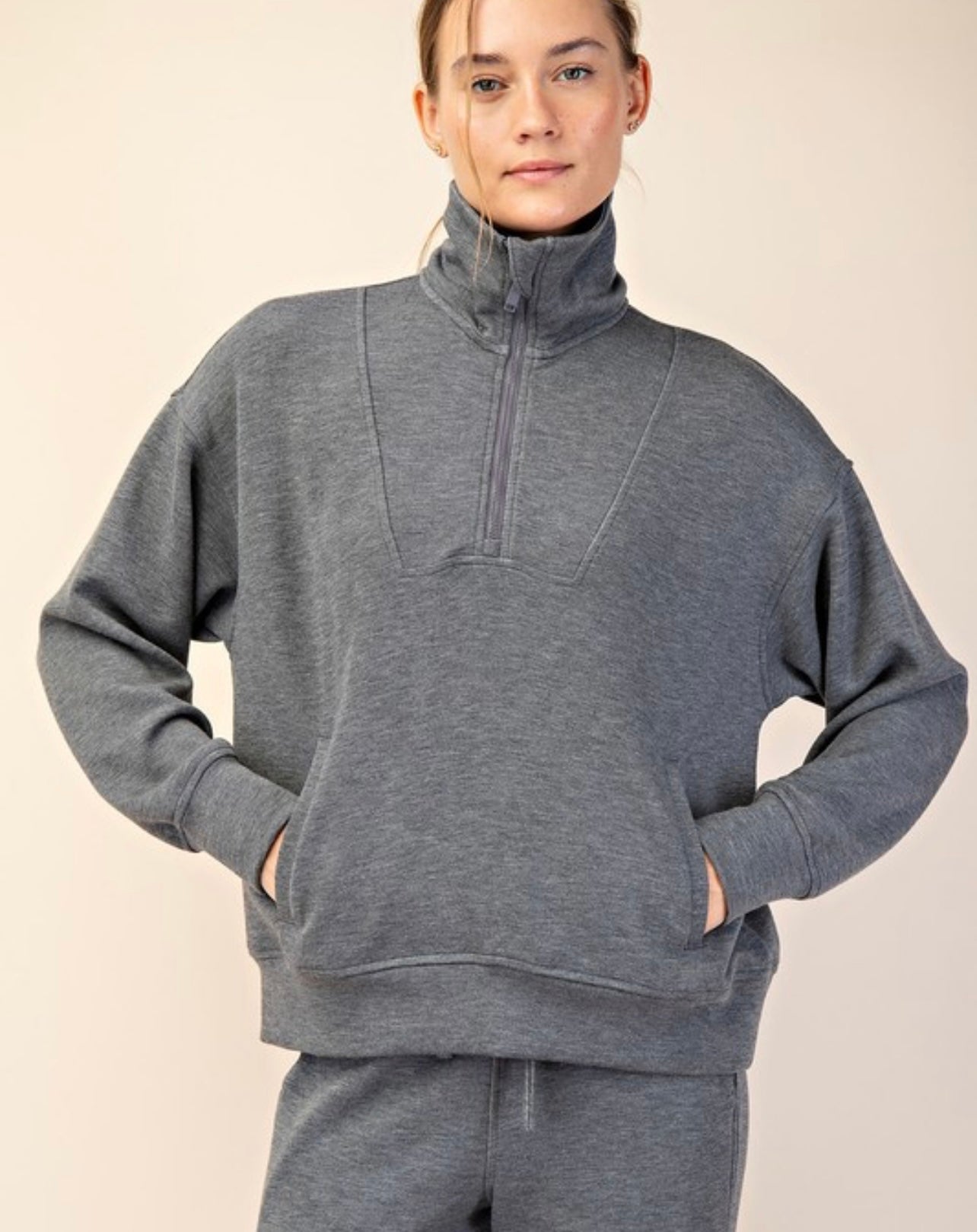 Poly Span Quarter Zip Pullover