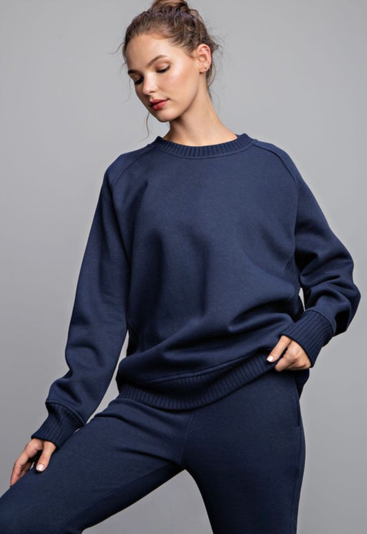 Terry Crew Neck Sweatshirt