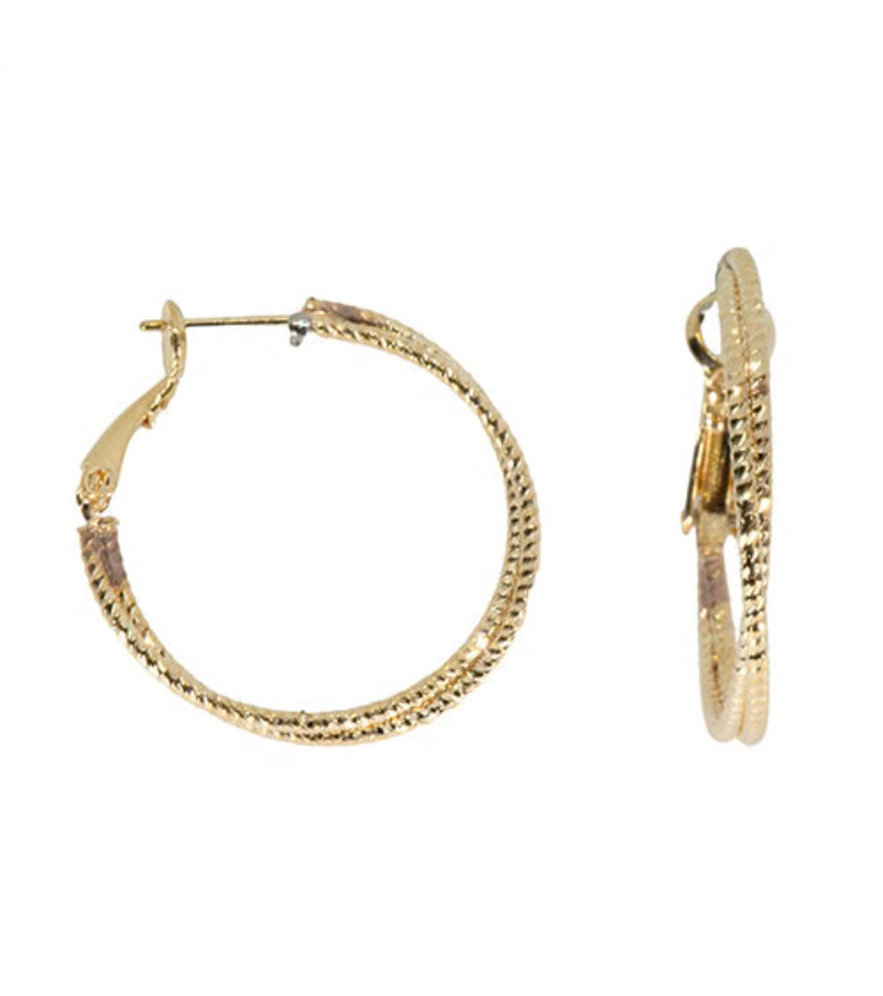 Crossover Textured Hoops